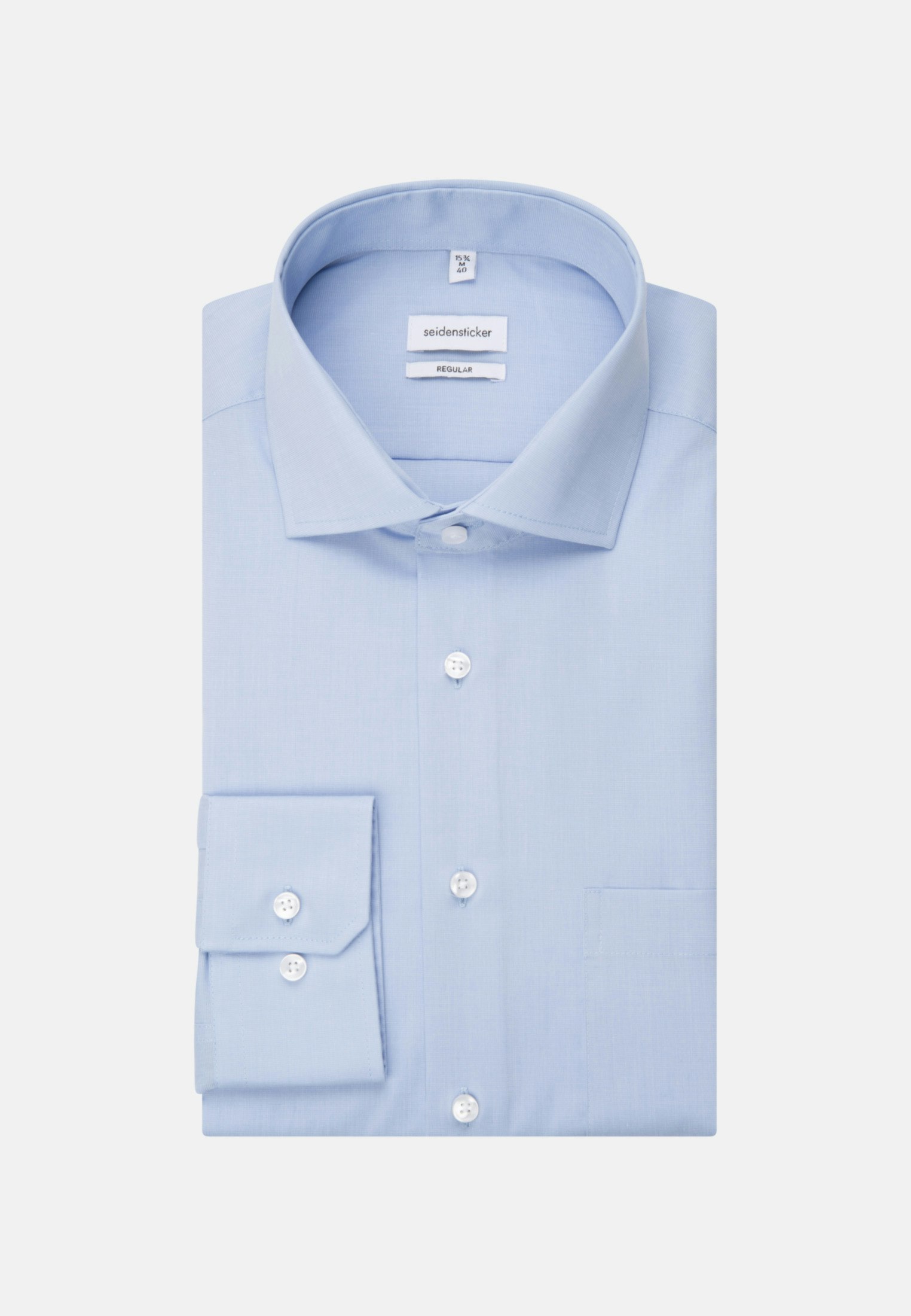 Seidensticker Herren Langarm Hemd Tailored Fil á Fil Business Kent Patch7 Unifarben 246326